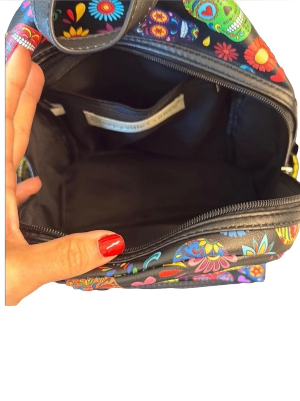 Sleepyville Critters Sugar Skulls Backpack Gothic Day of the Dead Back to School